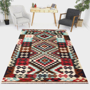 5 x 6.5ft Handwoven Wool Kilim Afghan Rug, Home Decor Rug,Vegetable Dye Kilims, SKU:1004-200x143