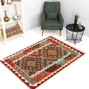2.5x4ft Handwoven Wool Kilim Afghan Rug, Home Decor Rug, 1042-119x85cm