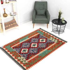 2.5x4ft Handwoven Wool Kilim Afghan Rug, Home Decor Rug,1044-114x88cm