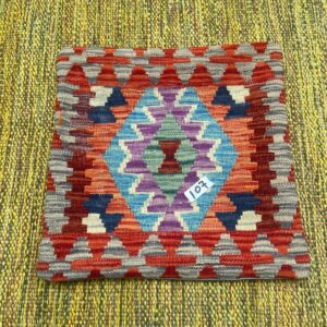 18x18 inches Handwoven Afghan Wool Kilim Cushion, Vegetable Dye Kilim Cushions (107-1.5x1.5ft)