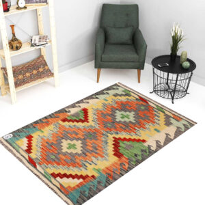2.5x4ft Handwoven Wool Kilim Afghan Rug, Home Decor Rug,SKU: 1087-111x78