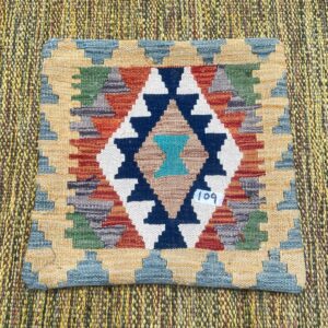 18x18 inches Handwoven Afghan Wool Kilim Cushion, Vegetable Dye Kilim Cushions (109-1.5x1.5ft)