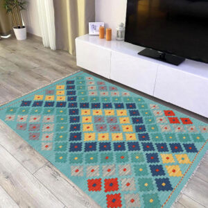 3x5ft Handwoven Wool Kilim Afghan Rug, Vegetable Kilim Rug, SKU:12030-154x104cm