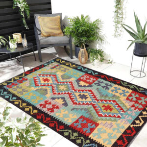 4x6ft Handwoven Wool Kilim Afghan Rug, Vegetable Dye Kilims, SKU: 12528-183x122cm