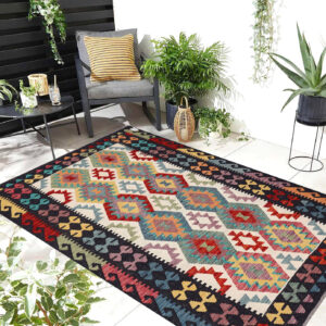 4x6.5ft Handwoven Wool Kilim Afghan Rug, Vegetable Dye Kilims, SKU: 12710-193x121cm