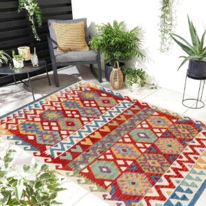 4x6.5ft Handwoven Wool Kilim Afghan Rug, Vegetable Dye Kilims, SKU: 12734-175x123cm