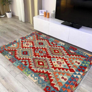 3x5ft Handwoven Wool Kilim Afghan Rug, Vegetable Kilim Rug, 2120-149X96cm