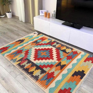 3x5ft Handwoven Wool Kilim Afghan Rug, Vegetable Kilim Rug, 2236-149x96cm