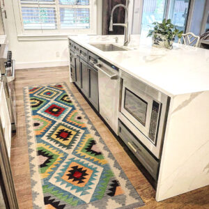 2.7x8ft Handwoven Wool Kilim Afghan Runner, Vegetable Dye Kilim Rug, SKU: 2717-244x79
