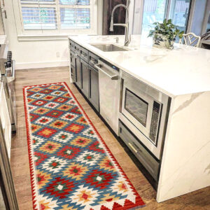 2.9x8ft Handwoven Wool Kilim Afghan Runner, Vegetable Dye Kilim Rug, SKU: 2770-246x88