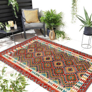 4x6ft Handwoven Wool Kilim Afghan Rug, Home Decor Rug, 3102-192x112cm