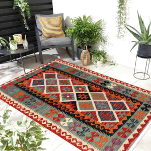 4x6ft Handwoven Wool Kilim Afghan Rug, Home Decor Rug, 3104-179x120cm