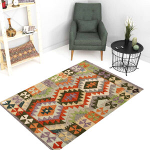 2.5x4ft Handwoven Wool Kilim Afghan Rug, Home Decor Rug,SKU:3280-121x78cm