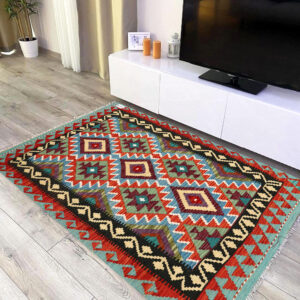 3x5ft Handwoven Wool Kilim Afghan Rug, Vegetable Kilim Rug, 3937-149x100