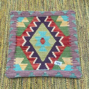 18x18 inches Handwoven Afghan Wool Kilim Cushion, Vegetable Dye Kilim Cushions (44-1.5x1.5ft)