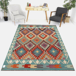 5 x 6.7ft Handwoven Wool Kilim Afghan Rug, Home Decor Rug, Vegetable Dye Kilims, SKU: 5979-200x152cm