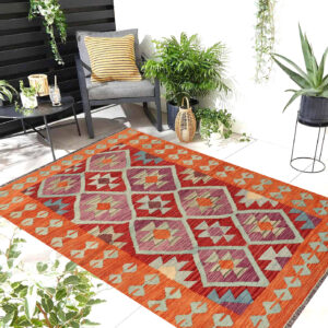 4x6ft Handwoven Wool Kilim Afghan Rug, Vegetable Dye Kilims, 6704-178x119cm