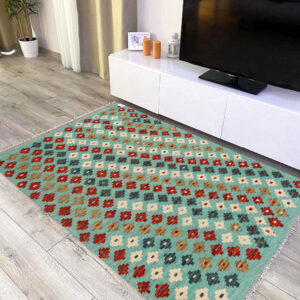 3x5ft Handwoven Wool Kilim Afghan Rug, Vegetable Kilim Rug, SKU: 7276-148x100cm