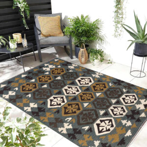 4x6ft Handwoven Wool Kilim Afghan Rug, Home Decor Rug, 910-180x130cm