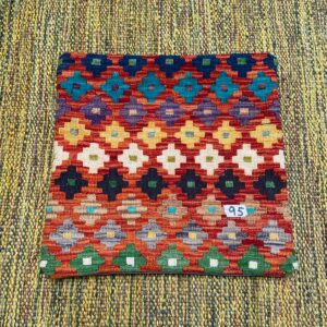 18x18 inches Handwoven Afghan Wool Kilim Cushion, Vegetable Dye Kilim Cushions (95-1.5x1.5ft)
