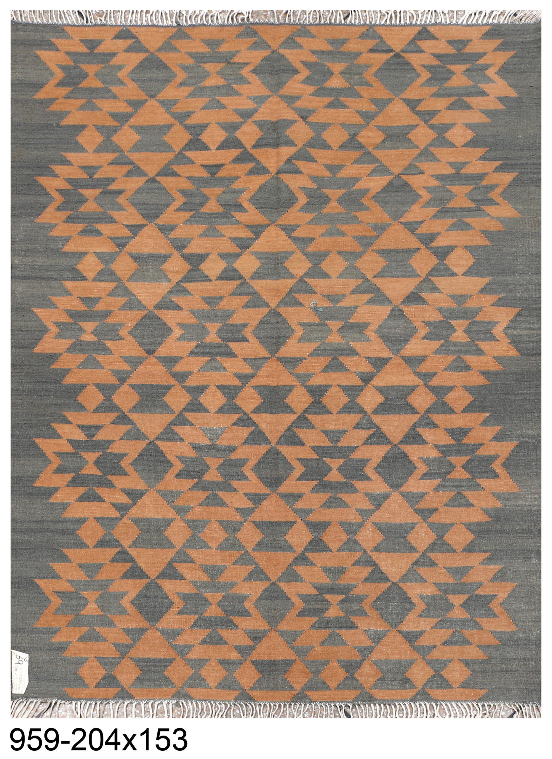 5 x 7 ft Handwoven Wool Kilim Afghan Rug, Home Decor Rug, Vegetable Dye Kilims, SKU: 959-204x153cm - Image 2