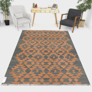 5 x 7 ft Handwoven Wool Kilim Afghan Rug, Home Decor Rug, Vegetable Dye Kilims, SKU: 959-204x153cm